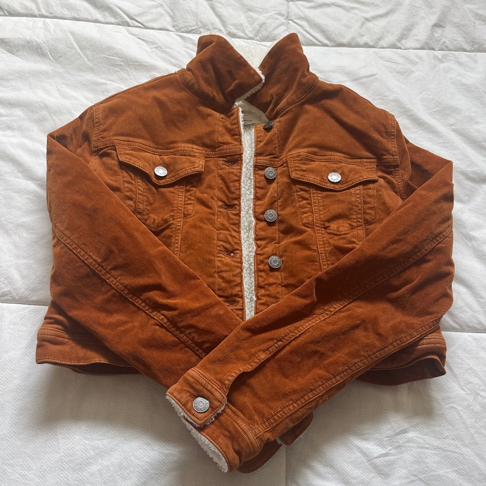 Brown lined corduroy jacket - Hidden